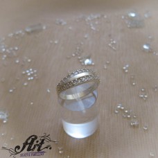 Сребърен пръстен с цирконий R-891
